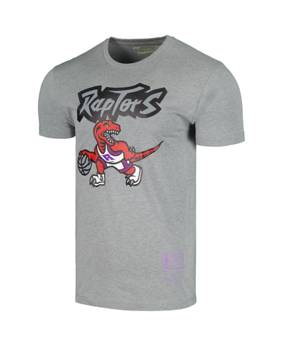 Shop Mitchell & Ness Men's And Women's  Gray Toronto Raptors Hardwood Classics Mvp Throwback Logo T-shirt