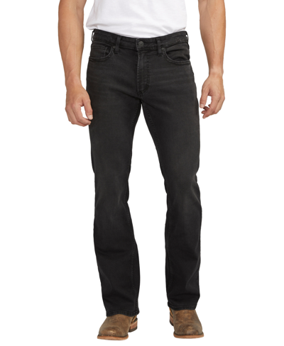 Shop Silver Jeans Co. Men's Jace Slim Fit Bootcut Jeans In Black