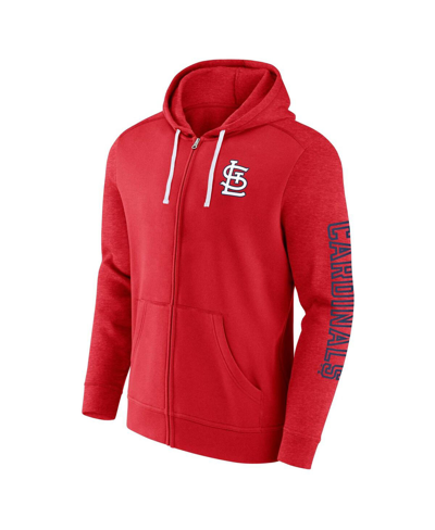 Fanatics Branded Red St. Louis Cardinals Offensive Line Up Full-zip Hoodie In Red