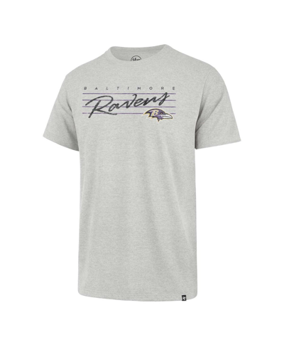 Shop 47 Brand Men's ' Gray Distressed Baltimore Ravens Downburst Franklin T-shirt