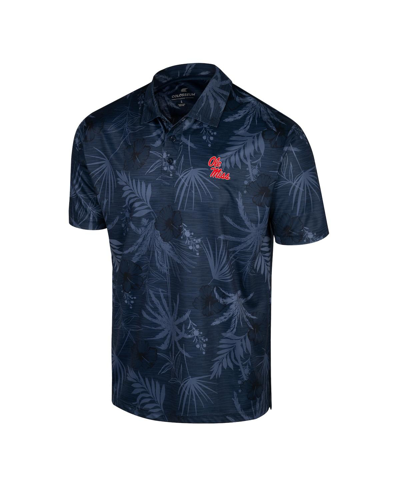 Colosseum Men's  Navy Ole Miss Rebels Palms Team Polo Shirt In Navy