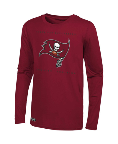 Shop Outerstuff Men's Red Tampa Bay Buccaneers Side Drill Long Sleeve T-shirt