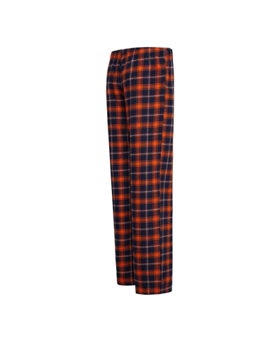 Concepts Sport Women's  Navy, Orange Denver Broncos Arctic T-shirt Flannel Pants Sleep Set In Navy,orange