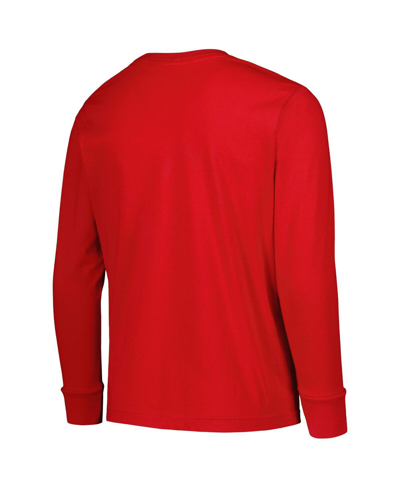 Mitchell & Ness Big Boys  Red Washington Capitals Throwback Logo Long Sleeve T-shirt In Red