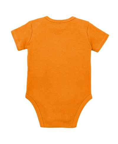 Shop Mitchell & Ness Baby Boys And Girls  Orange, Heather Gray Tennessee Volunteers 3-pack Bodysuit, Bib A In Orange,heather Gray