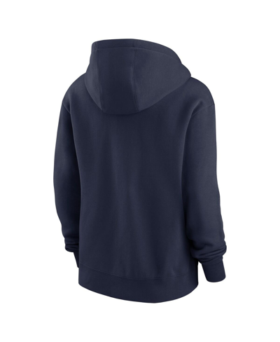 Nike Women's Wordmark Club (nfl Denver Broncos) Pullover Hoodie In Navy