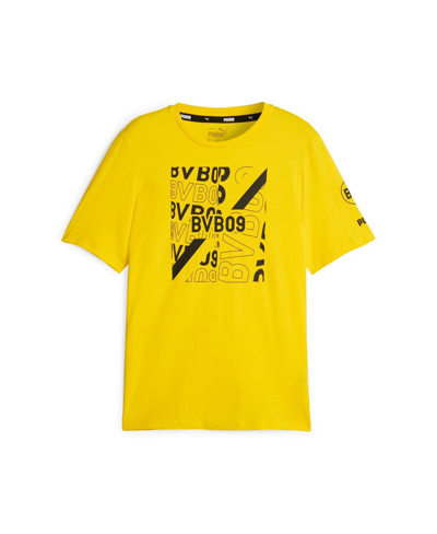 Shop Puma Men's  Yellow Borussia Dortmund Ftblcore Graphic T-shirt