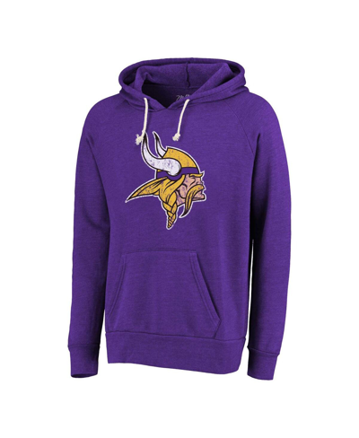 Shop Majestic Men's  Threads Justin Jefferson Purple Distressed Minnesota Vikings Name And Number Tri-blen