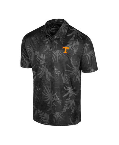 Colosseum Men's  Black Tennessee Volunteers Palms Team Polo Shirt In Black