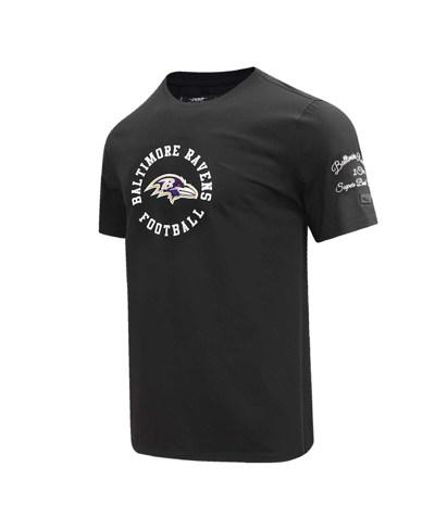 Pro Standard Men's  Black Baltimore Ravens Hybrid T-shirt In Black
