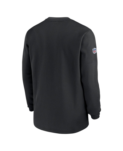 Nike Men's  Black New Orleans Saints 2023 Sideline Throwback Heavy Brushed Waffle Long Sleeve T-shirt In Black