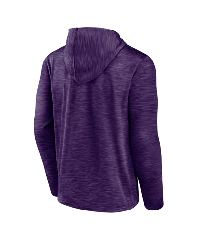 Fanatics Branded Heather Purple Phoenix Suns Fast Break Pullover Hoodie In Heather Purple