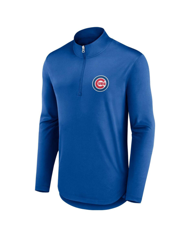 Fanatics Branded Royal Chicago Cubs Quarterback Quarter-zip Top In Royal