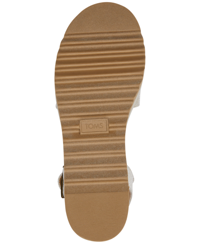 Toms Oms Womens Natural Yarn Dye Diana Ankle-strap Leather Wedge Sandals In Natural Yarn Dye