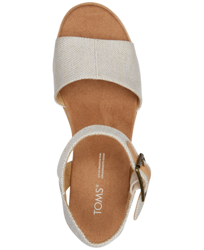 Toms Oms Womens Natural Yarn Dye Diana Ankle-strap Leather Wedge Sandals In Natural Yarn Dye
