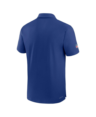 Shop Nike Men's  Royal New York Giants Sideline Coaches Dri-fit Polo Shirt
