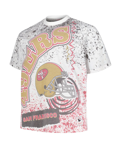 Mitchell & Ness Men's  White San Francisco 49ers Big And Tall Allover Print T-shirt In White