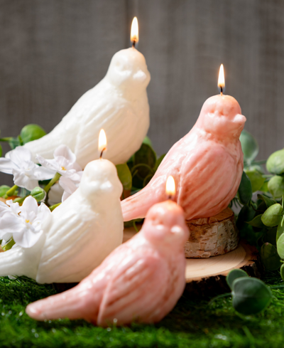 Shop Vance Kitira 3.5" Bird Candles, Set Of 2 In Pink