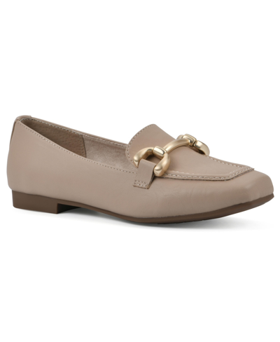 Shop Cliffs By White Mountain Bestow Modern Moc-toe Loafer In Natural Smooth