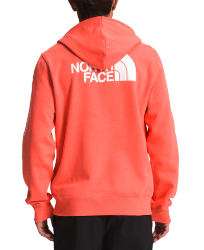 Shop The North Face Men's Brand Proud Graphic Pullover Hoodie In Tnf Medium Grey Heather,crater Aqua