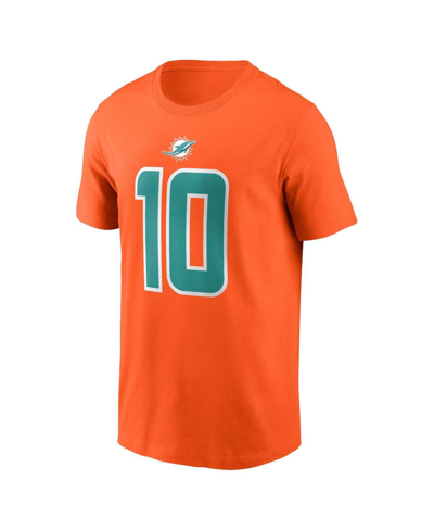Shop Nike Men's  Tyreek Hill Orange Miami Dolphins Player Name And Number T-shirt