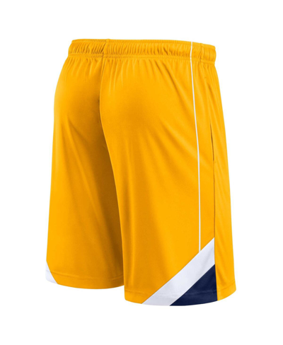 Shop Fanatics Men's  Gold Denver Nuggets Slice Shorts