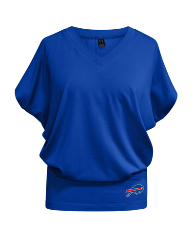 Shop Kiya Tomlin Women's  Royal Buffalo Bills Blousy V-neck T-shirt