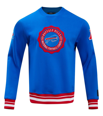 Shop Pro Standard Men's  Royal Buffalo Bills Crest Emblem Pullover Sweatshirt