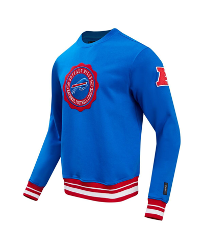 Shop Pro Standard Men's  Royal Buffalo Bills Crest Emblem Pullover Sweatshirt