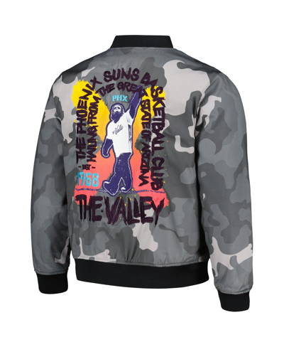 The Wild Collective Men's And Women's  Gray Phoenix Suns 2023/24 City Edition Camo Bomber Full-zip Ja In Gray
