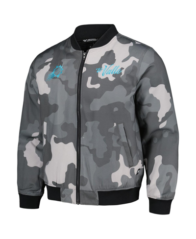 The Wild Collective Men's And Women's  Gray Phoenix Suns 2023/24 City Edition Camo Bomber Full-zip Ja In Gray