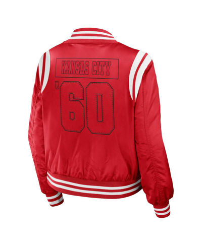Shop Wear By Erin Andrews Women's  Red Kansas City Chiefs Bomber Full-zip Jacket