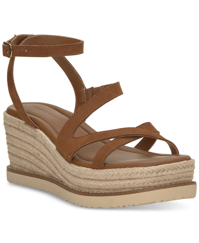 Lucky Brand Carolie Platform Wedge Sandal In Pinto Nubuck