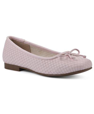 Shop Cliffs By White Mountain Women's Bessy Ballet Flats In Pale Pink Smooth