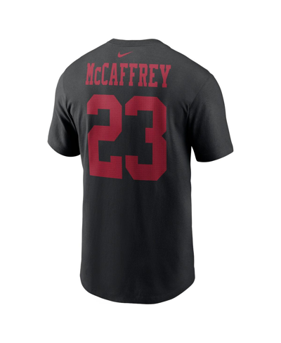 Nike Men's  Christian Mccaffrey Black San Francisco 49ers Player Name And Number T-shirt In Black