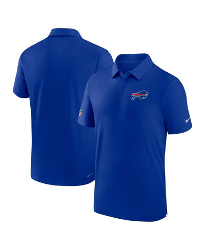 Shop Nike Men's  Royal Buffalo Bills Sideline Coaches Dri-fit Polo Shirt