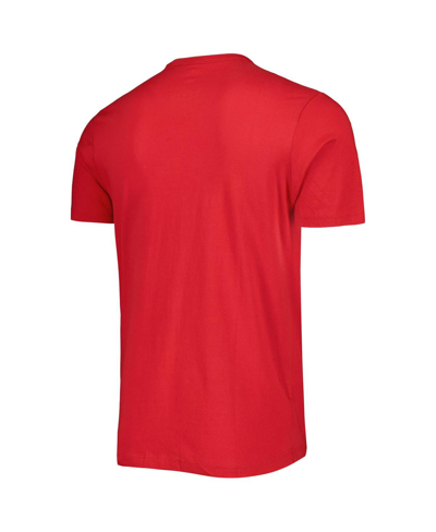 Shop 47 Brand Men's ' Red Distressed Tampa Bay Buccaneers Team Stripe T-shirt