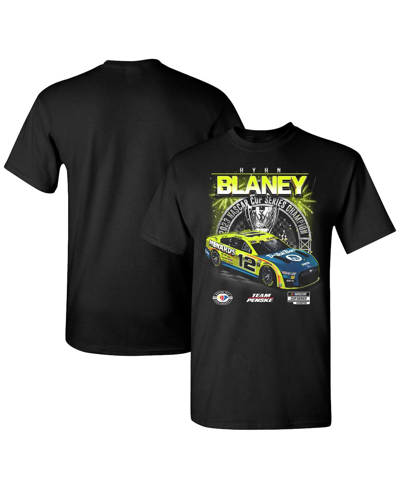 Team Penske Men's  Black Ryan Blaney 2023 Nascar Cup Series Champion Official T-shirt In Black