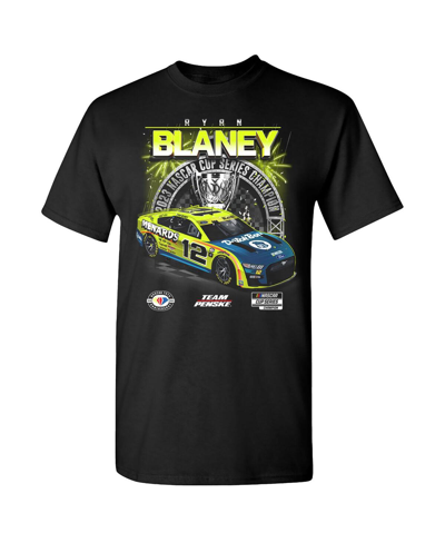 Shop Team Penske Men's  Black Ryan Blaney 2023 Nascar Cup Series Champion Official T-shirt