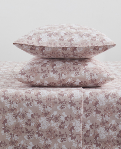 Shop Tahari Home Mora 100% Cotton Flannel 4-pc. Sheet Set, Full In Blush