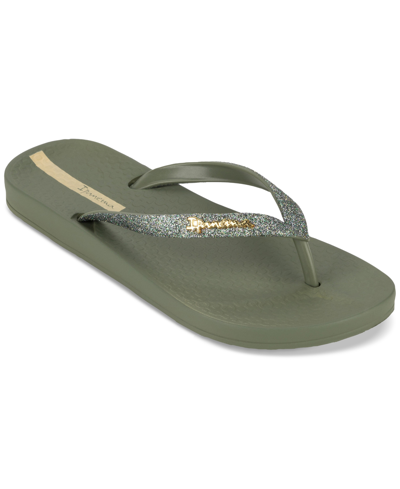 Shop Ipanema Women's Ana Sparkle Flip-flop Sandals In Green Glit