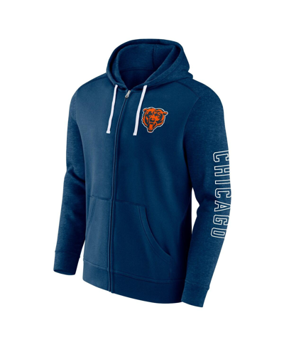 Fanatics Branded  Navy Chicago Bears Offensive Lineup Hoodie Full-zip Hoodie In Navy
