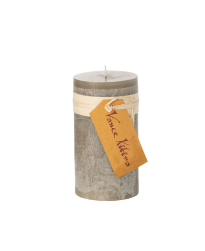 Shop Vance Kitira 6" Timber Pillar Candle In Desert Taupe