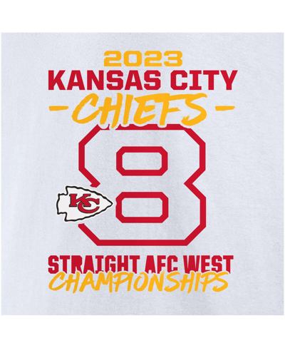 Shop Fanatics Men's  White Kansas City Chiefs Eight-time Afc West Division Champions T-shirt