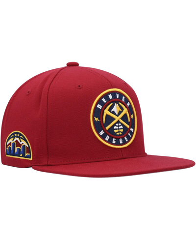 Mitchell & Ness Men's  Red Denver Nuggets Side Core 2.0 Snapback Hat In Red