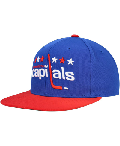 Shop Mitchell & Ness Men's  Blue Washington Capitals Core Team Ground 2.0 Snapback Hat