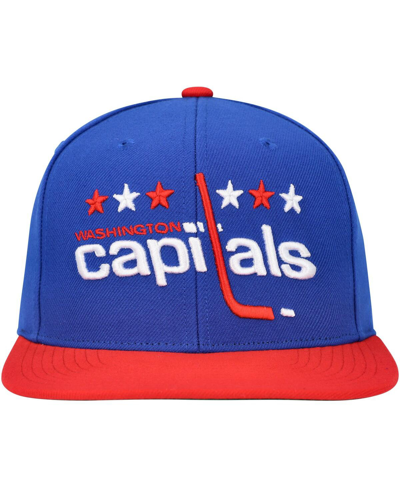 Shop Mitchell & Ness Men's  Blue Washington Capitals Core Team Ground 2.0 Snapback Hat