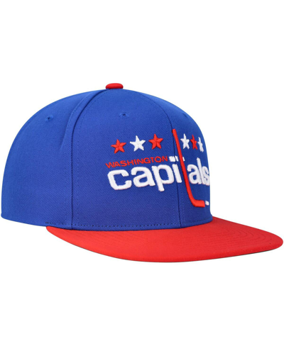 Shop Mitchell & Ness Men's  Blue Washington Capitals Core Team Ground 2.0 Snapback Hat