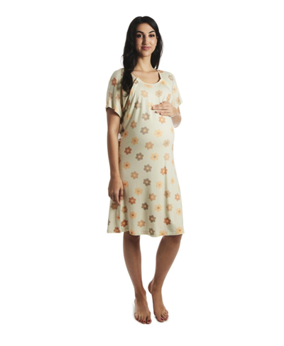 Shop Everly Grey Women's  Rosa Maternity/nursing Hospital Gown In Daisies