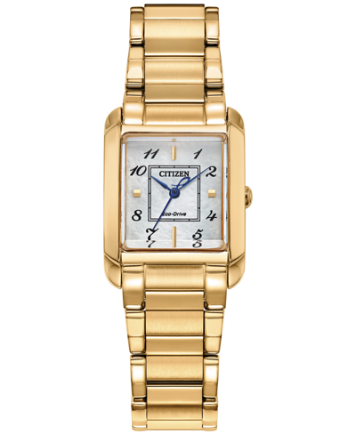 Shop Citizen Eco-drive Women's Bianca Gold-tone Stainless Steel Bracelet Watch 28mm